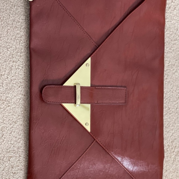 Beautiful Redish Brown Envelope Clutch- Large - Picture 3 of 10
